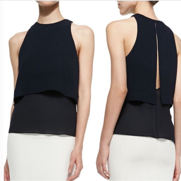 A.L.C. Morrison Navy Sleeveless Popover Top NWT Size 6 - Picture 1 of 13